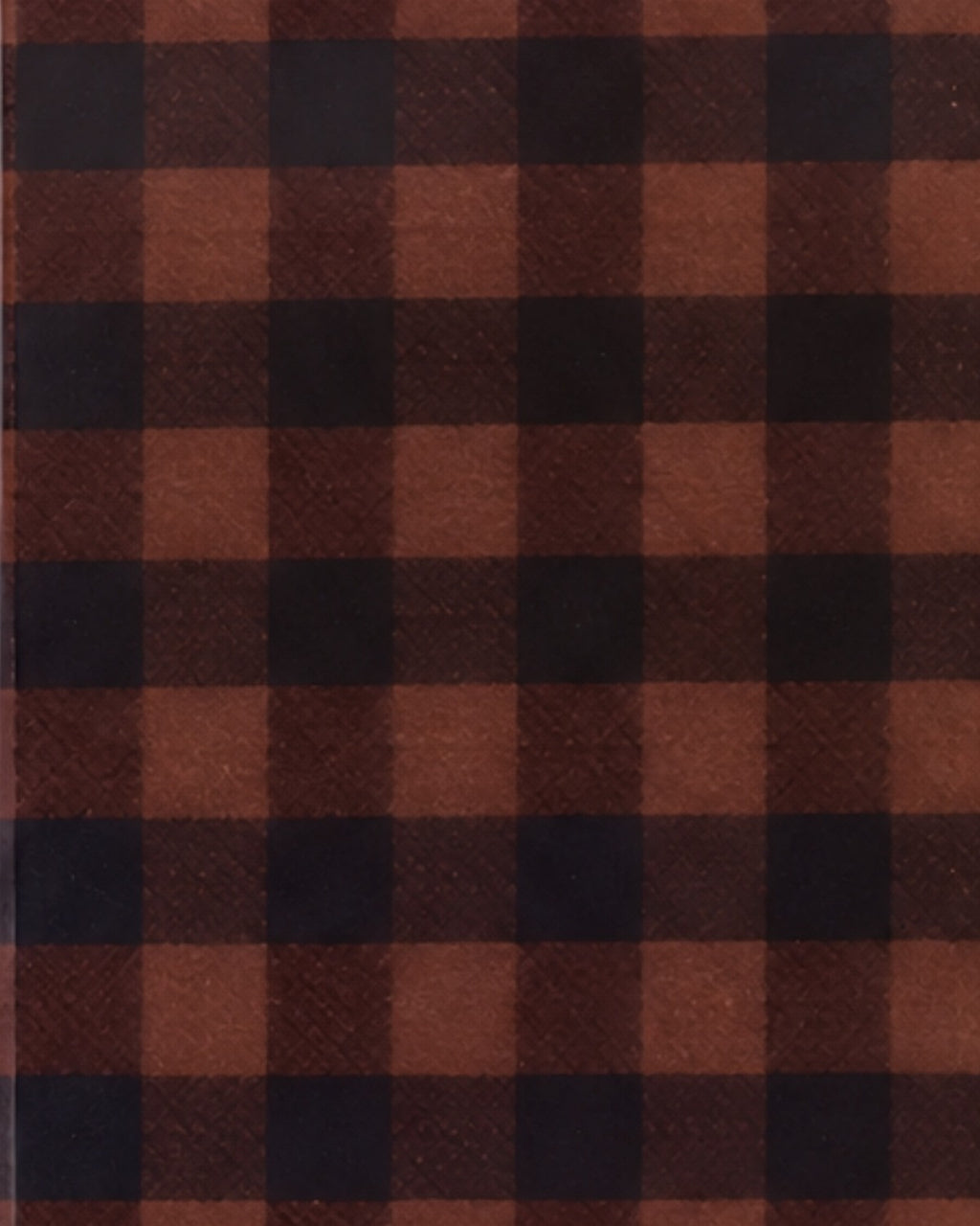The Clip in Cinnamon: brown and black gingham acetate swatch
