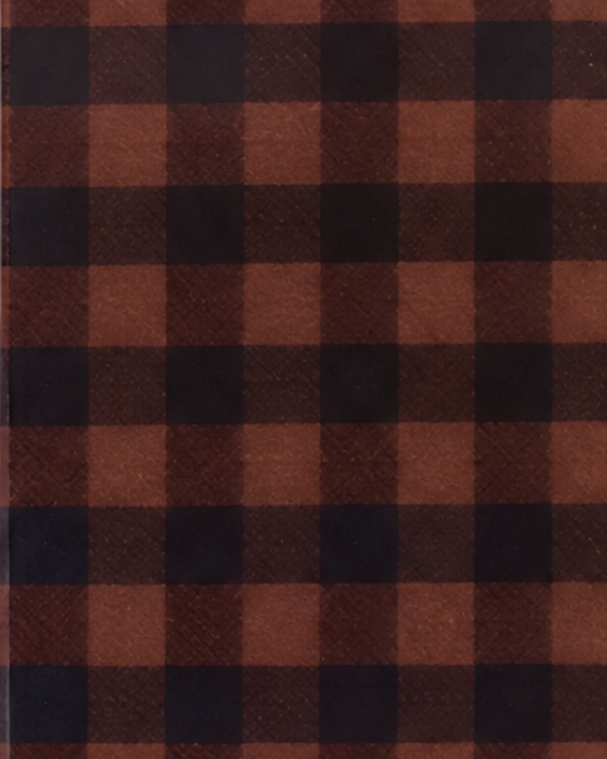 The Clip in Cinnamon: brown and black gingham acetate swatch